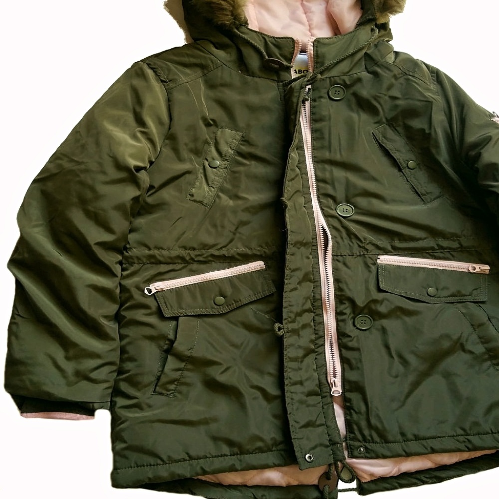Women's Draw String Two-Tone Anorak Winter Jacket - Picture 4 of 4